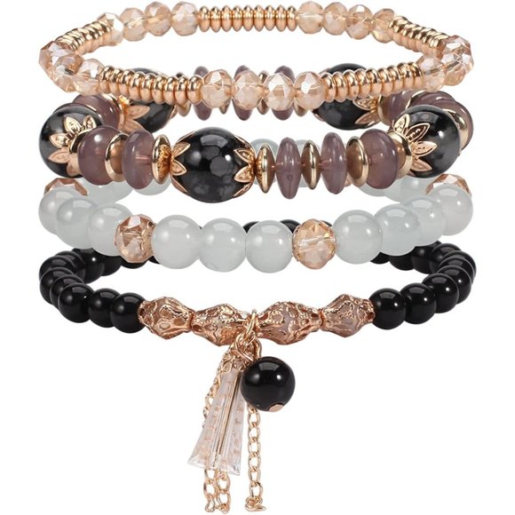 Twinfree Bohemian Bracelets for Women Stretch Multilayer Colorful Beads … - Picture 6 of 9